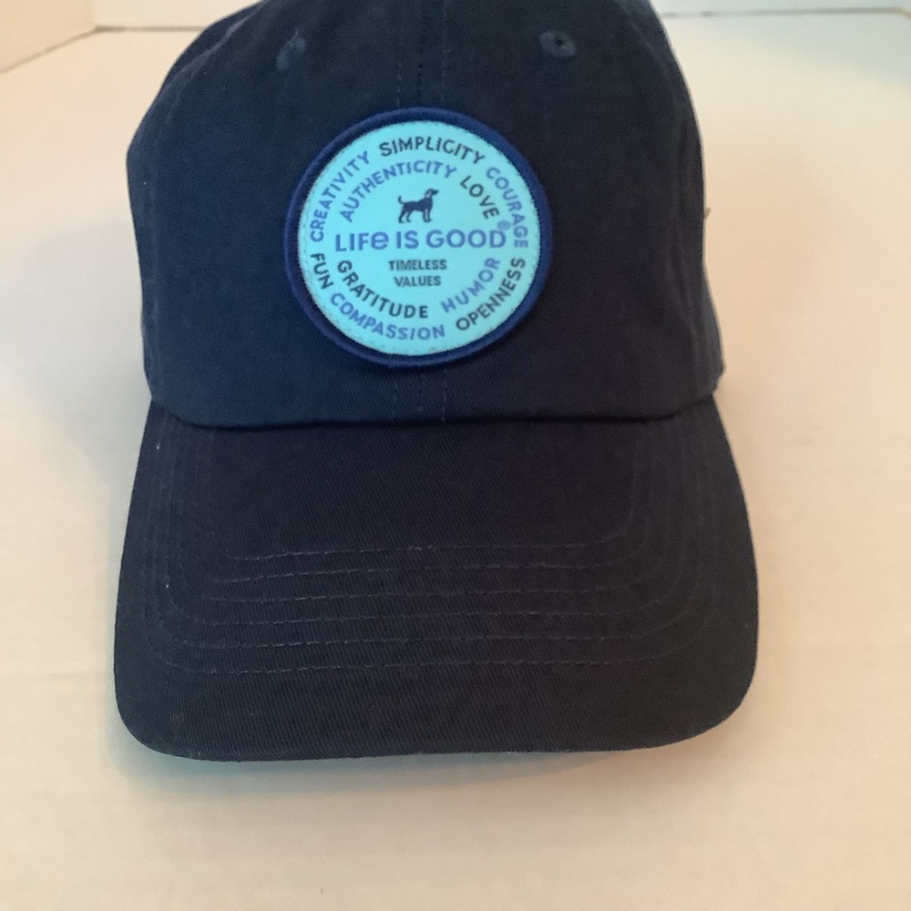 Life Is Good Timeless Values Hat Blue New